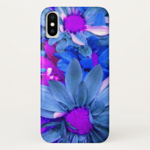 Blue N Paarse Daisies iPhone X Hoesje