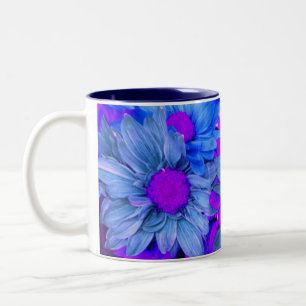 Blue N Paarse Daisies Mok