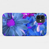 Blue N Purple Daisies iPhone 5 coque (Dos (Horizontal))