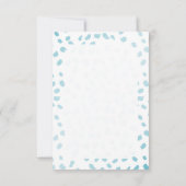 Blue Narwhal Baby shower dank u Bedankkaart (Achterkant)