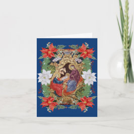 Blue Nativity Kaart