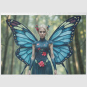 Blue Nature Fairy Forest Decoupage Paper Tissuepapier (Voorkant)