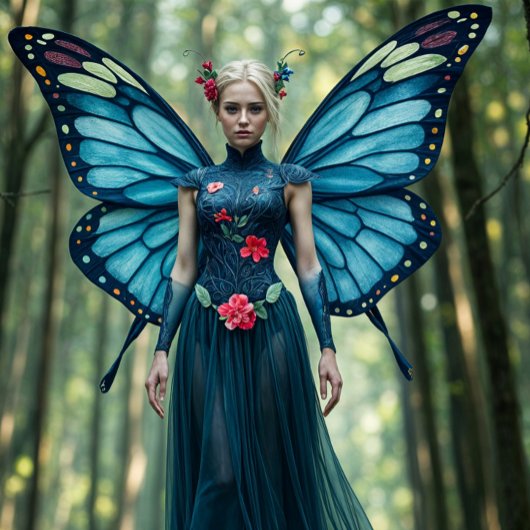 Blue Nature Fairy Forest Decoupage Paper Tissuepapier