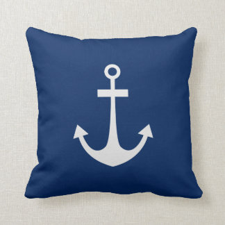 Blue Nautical Anchor Kussen