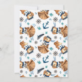 Blue Nautical Anchor Sailor Beer Baby shower Kaart (Achterkant)