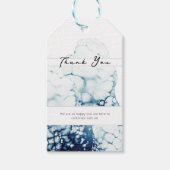 Blue Nautical Destination Wedding Bedankt Cadeaulabel (Voorkant)