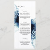 Blue Nautical Destination Wedding Flat Menu (Voorkant)