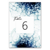 Blue Nautical Destination Wedding Kaart (Achterkant)