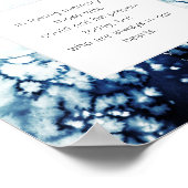 Blue Nautical Destination Wedding Memorial Poster (Hoek)