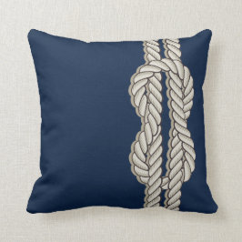 Blue Nautical met Ship's Rope Kussen