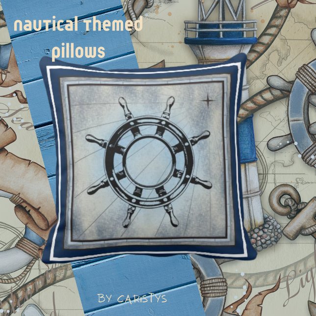 Blue Nautical Thormed Sierkussen (Creator heeft geüpload)