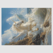 Blue Nautical Unicorn Mythical Fantasy Pegasus Tissuepapier (Voorkant)