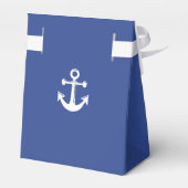 Blue Nautical Wedding Favor Boxes with Anchor Bedankdoosjes (Achterkant)