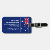 Blue Navy Australia Flag Australian Personalized Bagagelabel (Voorkant horizontaal)