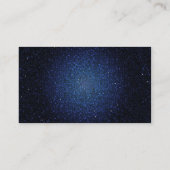 Blue Navy Glitter Sequin Disco Glitz Visitekaartje (Achterkant)