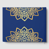 Blue Navy Gold Elegant Wedding Livre d'invités (Verso)