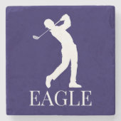 Blue Navy Golf EAGLE Stenen Onderzetter (Voorkant)