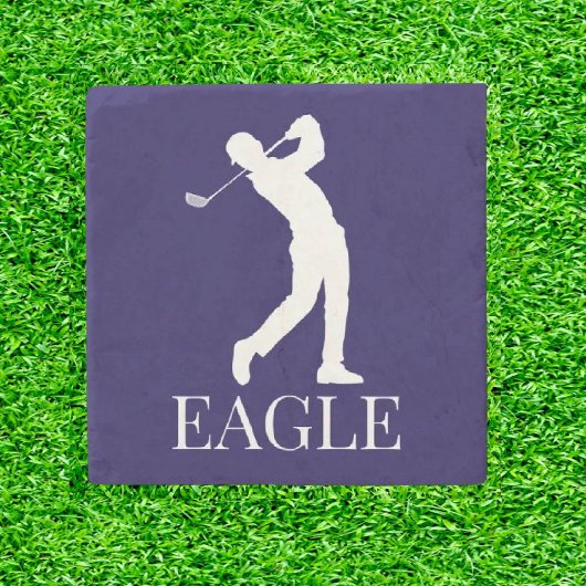 Blue Navy Golf EAGLE Stenen Onderzetter