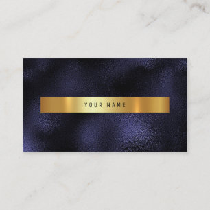 Blue Navy Nautical Gold Vip Ombre Glitter Visitekaartje