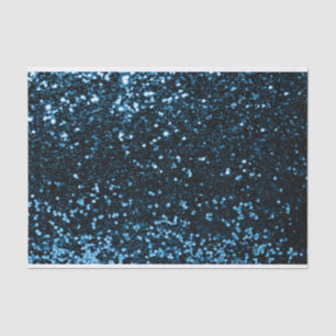 Blue Navy Spark Glitter Sweet 16th Bride Tissuepapier