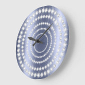 Blue Navy Vip Gray Silver Diamond Infinity Grote Klok (Hoek)