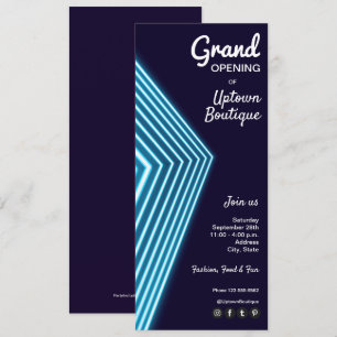 Blue Neon Business Kaart