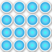 Blue Neon Circle 16 Sticker Set (Voorkant)