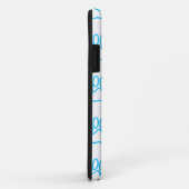 Blue Neon Dog Paw Print Patroon Case-Mate iPhone Case (Achterkant/rechts)
