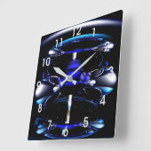 blue neon klok (Hoek)