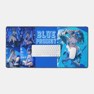 Blue Neon Prodigy Tokyo Cyberpunk Anime Large Bureaumat