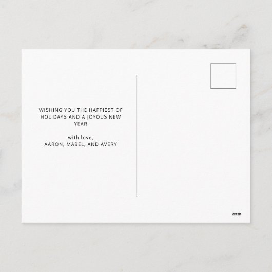 Blue New Home for the Holidays Photo Feestdagenkaart (Achterkant)