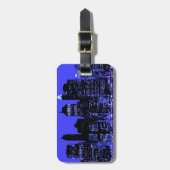 Blue New York City Bagagelabel (Voorkant verticaal)