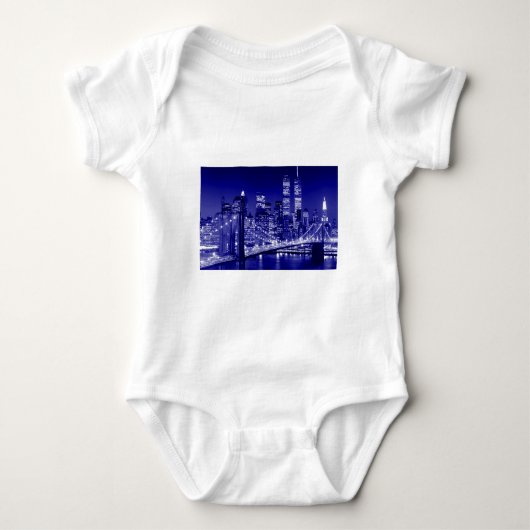 Blue New York City nacht Romper (Voorkant)