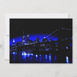 Blue New York City uitnodiging
