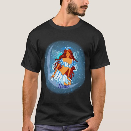 Blue Night Moon Fairy T-shirt (Voorkant)