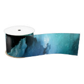 Blue Night sky Ocean Wave Northern Lights Lint (Spoel)