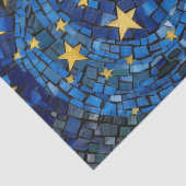 Blue Night Stars Mozaïek Decoupage Tissuepapier (Detail)