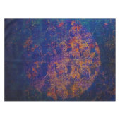 Blue Night Tropical Oerwoud Leaves Moon Metallic Tafelkleed (Voorkant (Horizontaal))