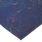 Blue Night Tropical Oerwoud Leaves Moon Metallic Tafelkleed (Gekanteld)