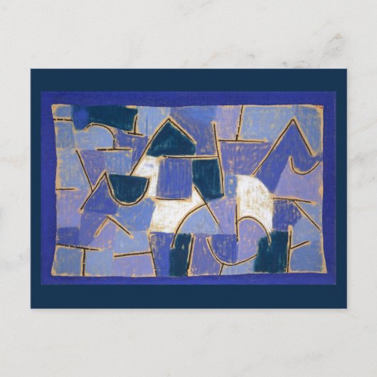 Blue Night van Paul Klee, Abstract Briefkaart (Voorkant)