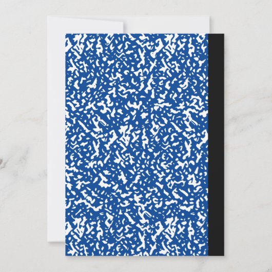 Blue Notitieboek Teacher Funny Save The Date Weddi Kaart (Achterkant)