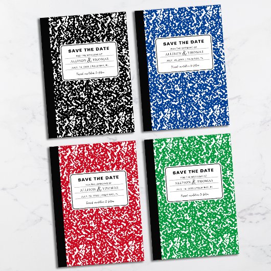 Blue Notitieboek Teacher Funny Save The Date Weddi Kaart