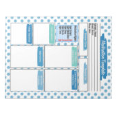 Blue Nursing Student Medicatie Sjabloon Notitieblok (Voorkant)