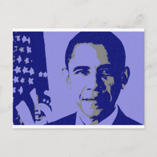 Blue Obama Briefkaart