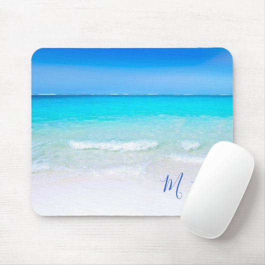 Blue Ocean Aqua Zee Sky Vacation Vibe Muismat (Met muis)