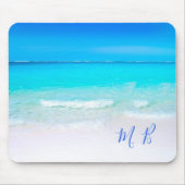 Blue Ocean Aqua Zee Sky Vacation Vibe Muismat (Voorkant)