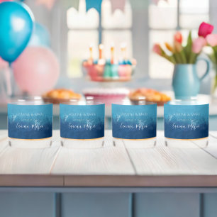 Blue Ocean Beach Bruiloft Aangepaste namen Whisky Glas