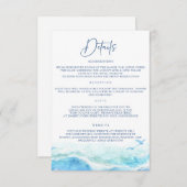 Blue Ocean bruiloft informatie Kaarten (Voorkant / Achterkant)