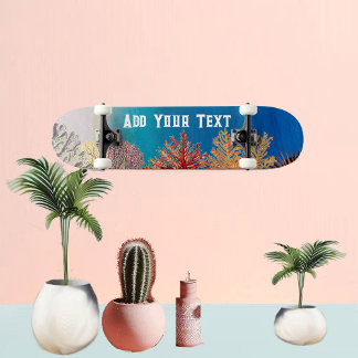 Blue Ocean Coral Reef Tropical Paradise Serene Zee Skateboard