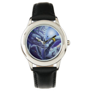 Blue Ocean Dragon & Pearl Horloge